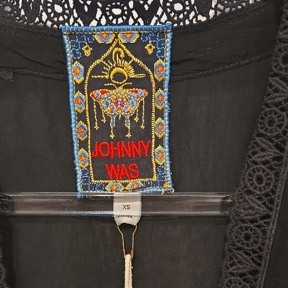 Johnny Was Black Elijah Kimono Bohemian Chic - Picture 2 of 7